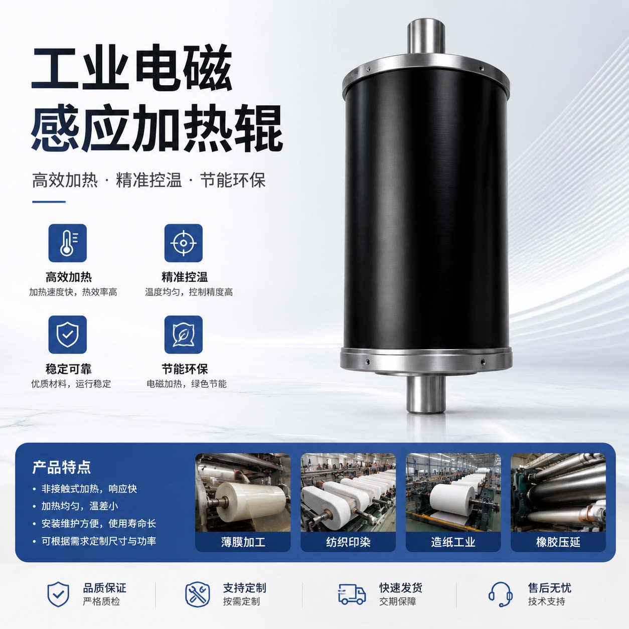 工业电磁感应加热辊|电线生产线配件|拉丝机耐磨配件|线缆耐磨配件|