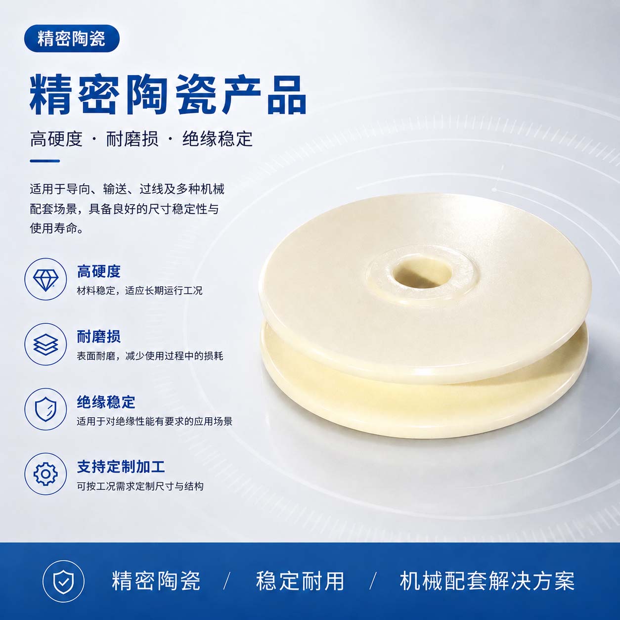 CR2004|喷瓷导轮|过线轮|陶瓷过线轮|氧化锆过线轮|