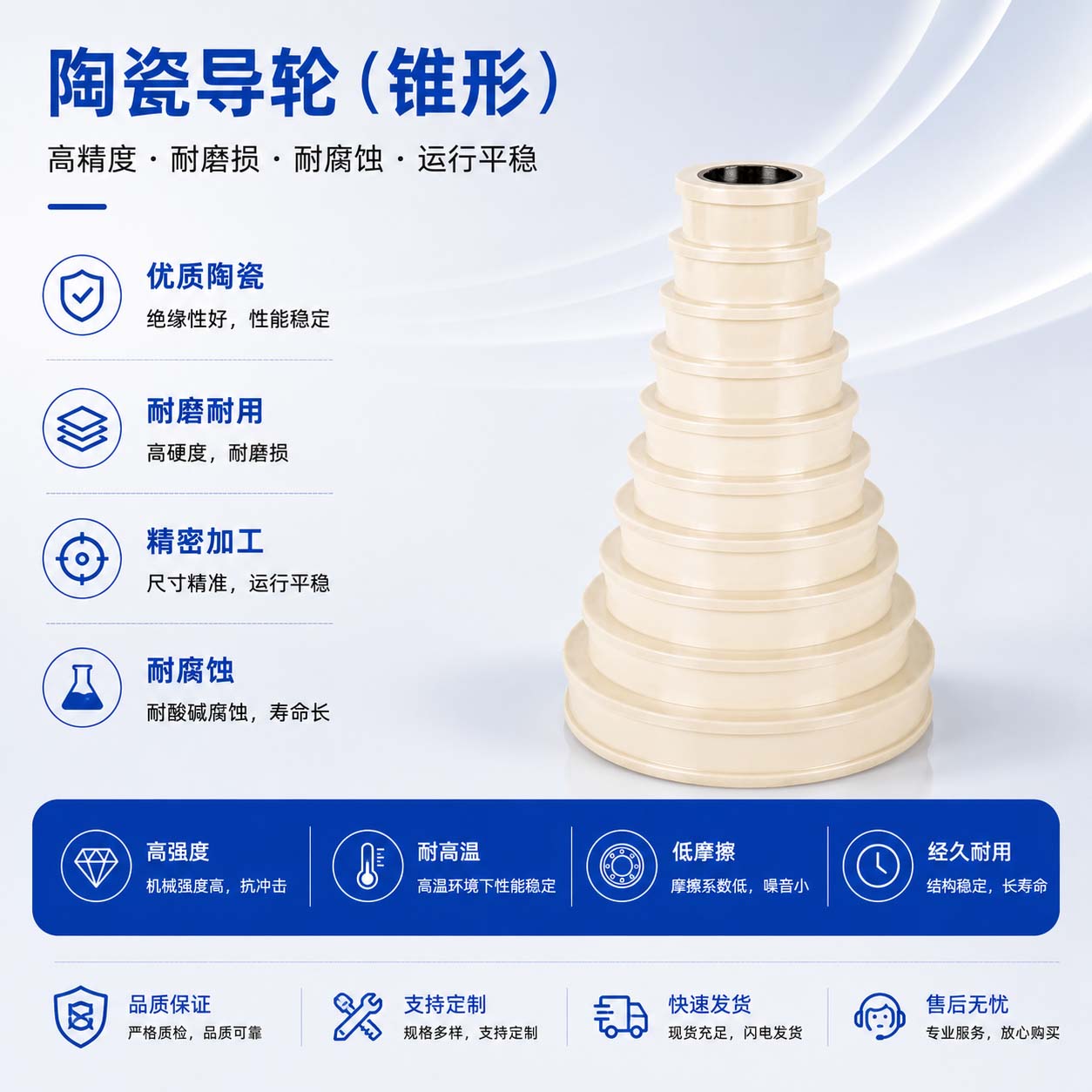 氧化锆微拉塔轮|电线电缆设备配件|电缆生产线配件|线材设备导轮|