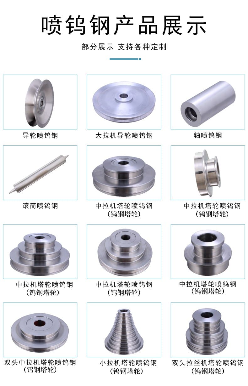 拉丝机导轮过线轮|喷涂陶瓷碳化钨涂层|防腐耐磨合金钢材质