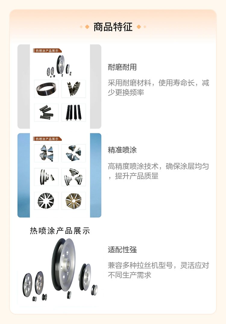 厂家直供拉丝机喷涂服务,耐磨碳化钨涂层,提升导轮使用寿命