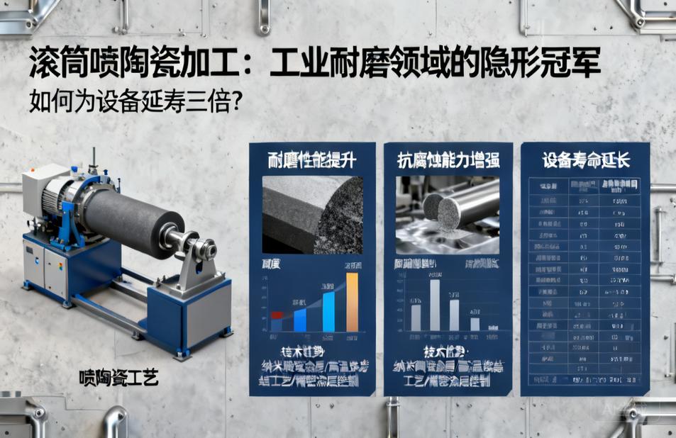 滚筒喷陶瓷加工|工业耐磨领域的隐形冠军，如何为设备延寿三倍？