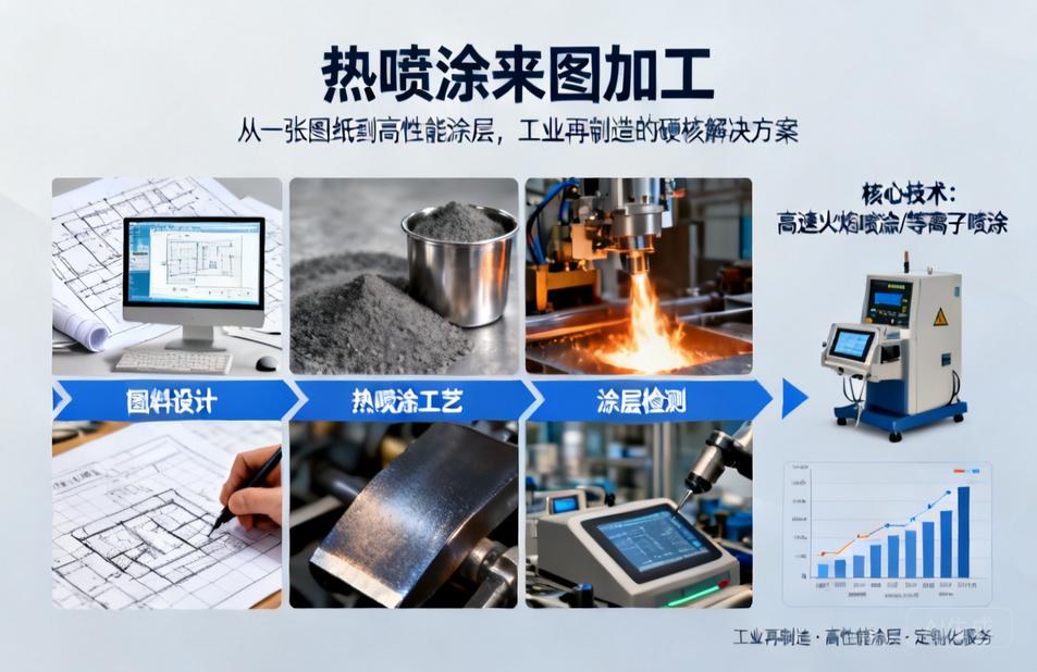 热喷涂来图加工|从一张图纸到高性能涂层，工业再制造的硬核解决方案