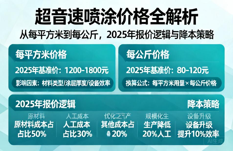 超音速喷涂价格全解析|从每平方米到每公斤，2025年报价逻辑与降本策略