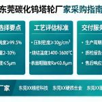 东莞碳化钨塔轮厂家怎么选？从材料、工艺到交付的实战采购指南
