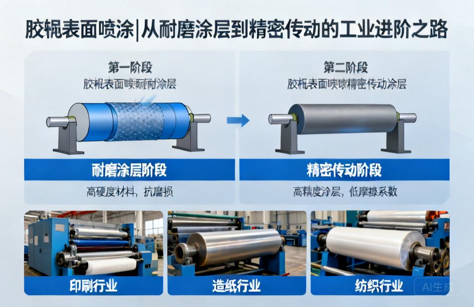 胶辊表面喷涂|从耐磨涂层到精密传动的工业进阶之路